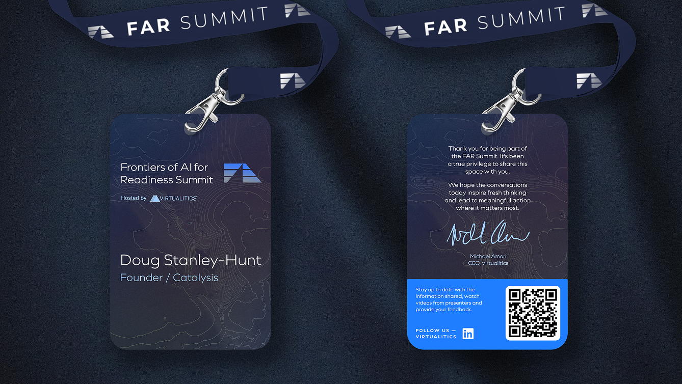 FAR Summit Badges, branded by Catalysis