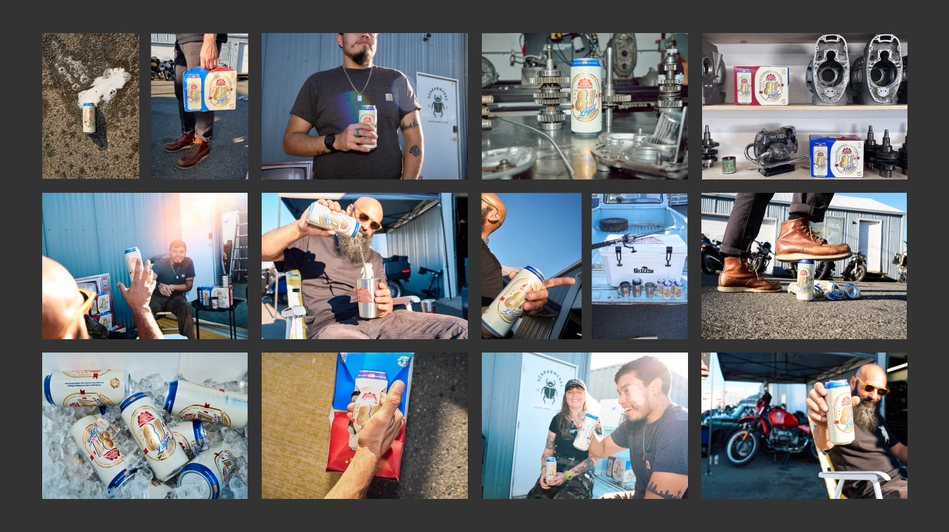 People drinking Redhook